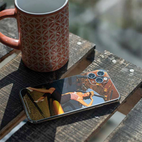 1940s Pin-Up On Stearman Biplane iPhone 11 Pro Skin