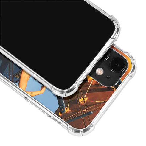 1940s Pin-Up On Stearman Biplane iPhone 12 Clear Case