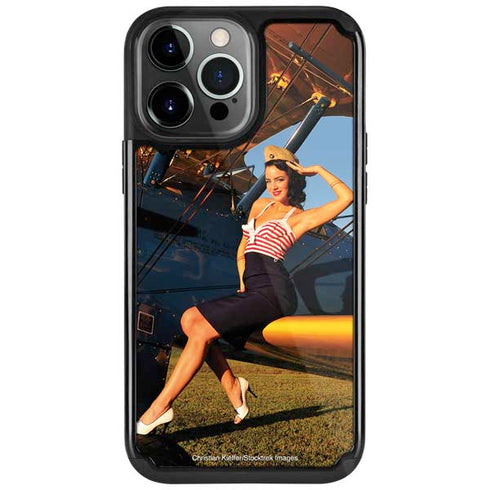 1940s Pin-Up On Stearman Biplane iPhone 13 Pro Cargo Case