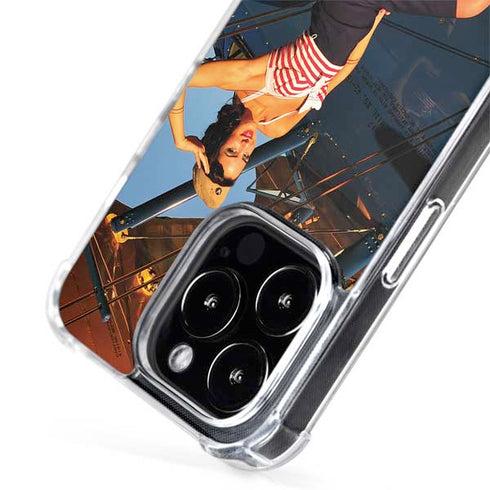 1940s Pin-Up On Stearman Biplane iPhone 14 Pro MagSafe Case