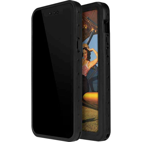 1940s Pin-Up On Stearman Biplane iPhone 14 Pro Max Waterproof Case