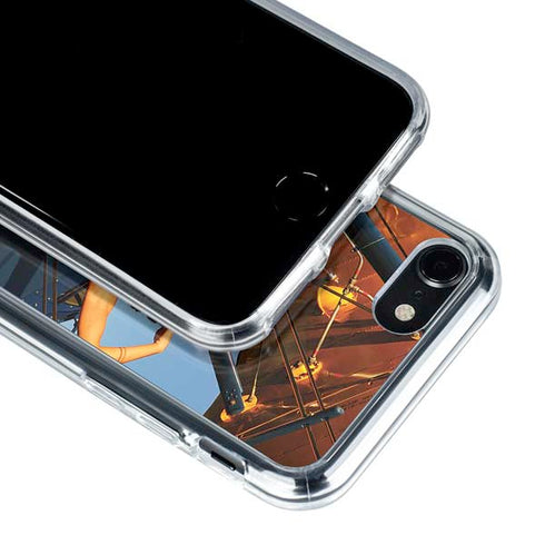 1940s Pin-Up On Stearman Biplane iPhone SE (2nd & 3rd Gen) Clear Case