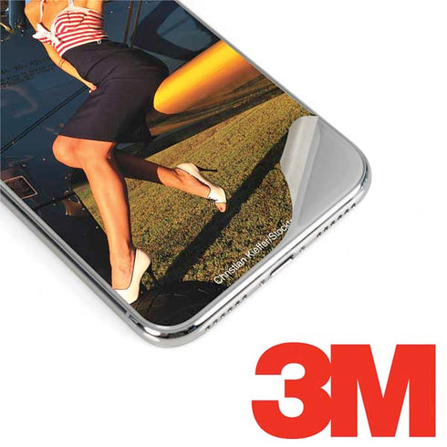 1940s Pin-Up On Stearman Biplane iPhone X Skin