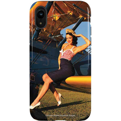 1940s Pin-Up On Stearman Biplane iPhone XR Pro Case