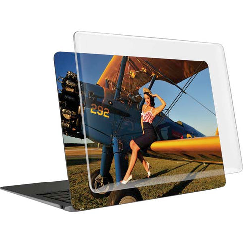 1940s Pin-Up On Stearman Biplane MacBook Air 13in M1 (2021) Case plus Skin