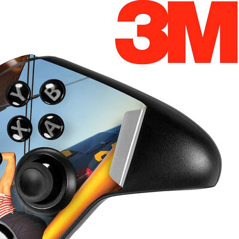 1940s Pin-Up On Stearman Biplane Xbox One Elite Controller Skin