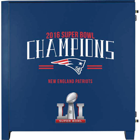 NFL 2016 Super Bowl LI Champions New England Patriots Corsair 4000D Tempered Glass Mid-Tower ATX Case Skin