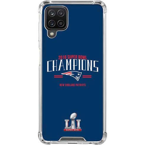 NFL 2016 Super Bowl LI Champions New England Patriots Galaxy A12 Clear Case