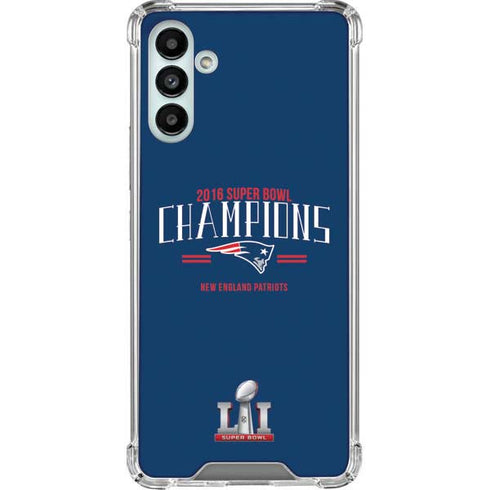 NFL 2016 Super Bowl LI Champions New England Patriots Galaxy A13 5G Clear Case