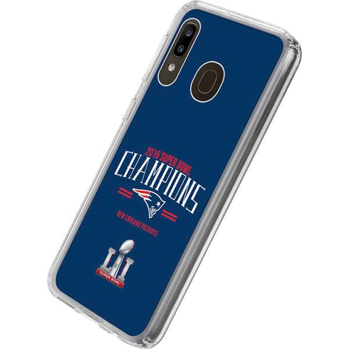 NFL 2016 Super Bowl LI Champions New England Patriots Galaxy A20 Clear Case