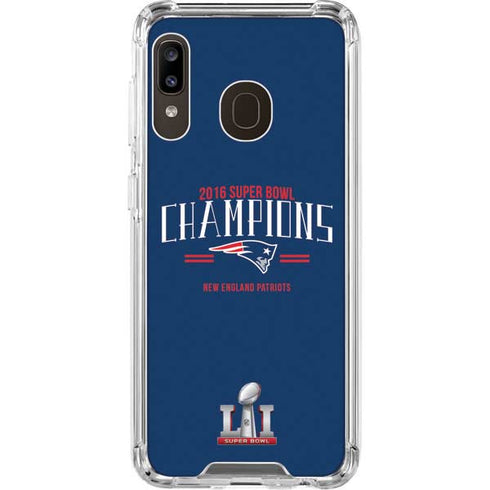 NFL 2016 Super Bowl LI Champions New England Patriots Galaxy A30 Clear Case