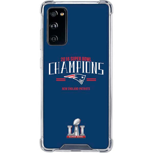 NFL 2016 Super Bowl LI Champions New England Patriots Galaxy S20 FE Clear Case