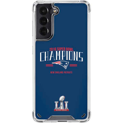 NFL 2016 Super Bowl LI Champions New England Patriots Galaxy S21 5G Clear Case