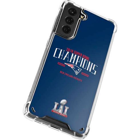 NFL 2016 Super Bowl LI Champions New England Patriots Galaxy S21 5G Clear Case