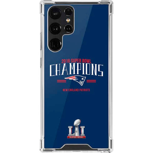 NFL 2016 Super Bowl LI Champions New England Patriots Galaxy S22 Ultra Clear Case