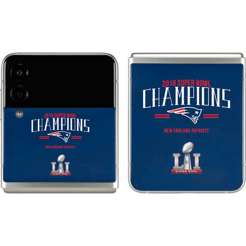 NFL 2016 Super Bowl LI Champions New England Patriots Galaxy Z Flip3 5G Skin