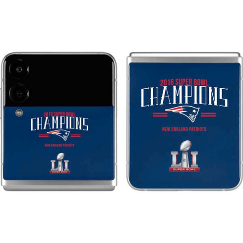NFL 2016 Super Bowl LI Champions New England Patriots Galaxy Z Flip4 5G Skin