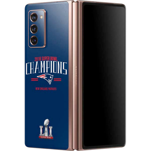 NFL 2016 Super Bowl LI Champions New England Patriots Galaxy Z Fold2 5G Skin