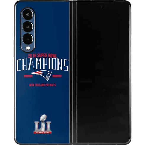 NFL 2016 Super Bowl LI Champions New England Patriots Galaxy Z Fold3 5G Skin