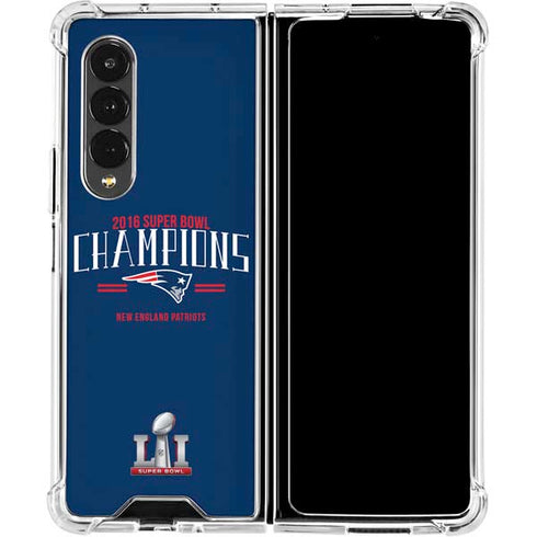 NFL 2016 Super Bowl LI Champions New England Patriots Galaxy Z Fold4 5G Clear Case