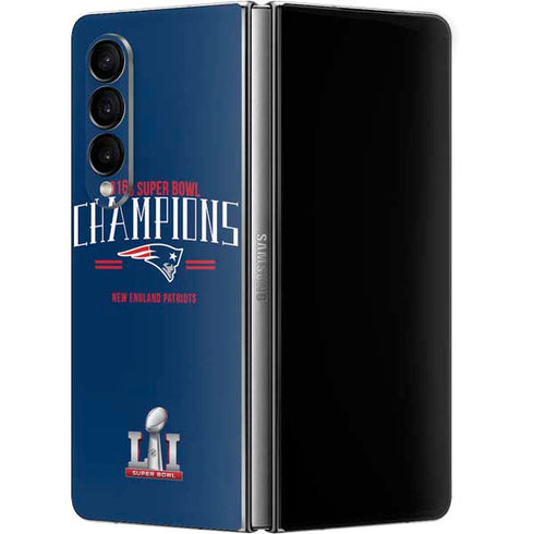 NFL 2016 Super Bowl LI Champions New England Patriots Galaxy Z Fold4 5G Skin