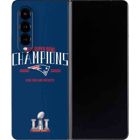 NFL 2016 Super Bowl LI Champions New England Patriots Galaxy Z Fold4 5G Skin