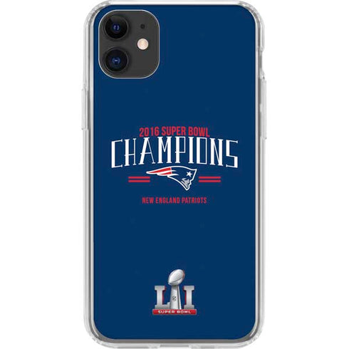 NFL 2016 Super Bowl LI Champions New England Patriots iPhone 11 Clear Case