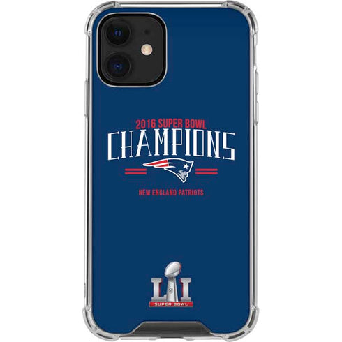 NFL 2016 Super Bowl LI Champions New England Patriots iPhone 12 Mini Clear Case