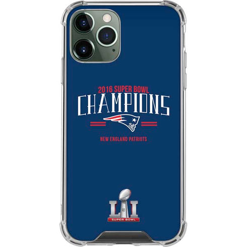 NFL 2016 Super Bowl LI Champions New England Patriots iPhone 12 Pro Clear Case