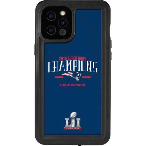 NFL 2016 Super Bowl LI Champions New England Patriots iPhone 12 Pro Max Waterproof Case