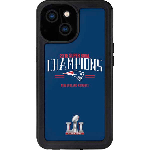 NFL 2016 Super Bowl LI Champions New England Patriots iPhone 13 Mini Waterproof Case