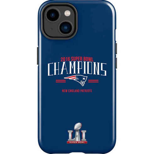 NFL 2016 Super Bowl LI Champions New England Patriots iPhone 14 Plus Impact Case