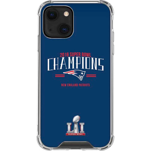 NFL 2016 Super Bowl LI Champions New England Patriots iPhone 14 Plus Clear Case