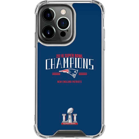 NFL 2016 Super Bowl LI Champions New England Patriots iPhone 15 Pro Clear Case