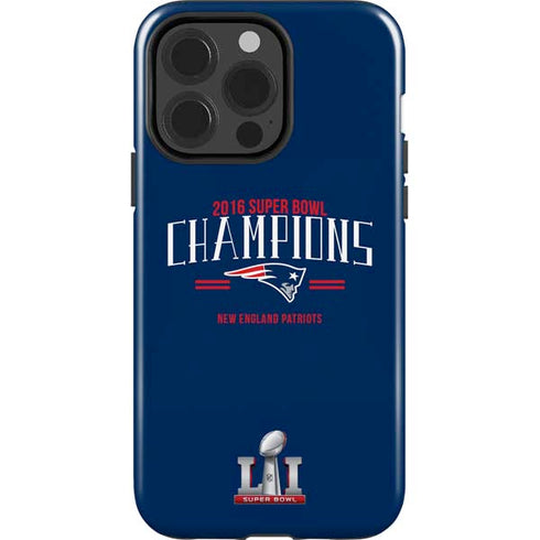 NFL 2016 Super Bowl LI Champions New England Patriots iPhone 14 Pro Impact Case
