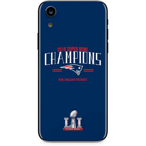 NFL 2016 Super Bowl LI Champions New England Patriots iPhone XR Skin
