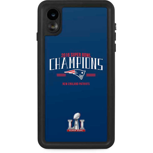 NFL 2016 Super Bowl LI Champions New England Patriots iPhone XR Waterproof Case