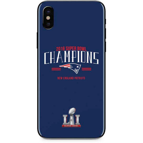 NFL 2016 Super Bowl LI Champions New England Patriots iPhone XS Skin
