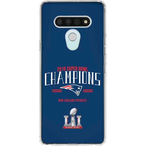 NFL 2016 Super Bowl LI Champions New England Patriots LG Stylo 6 Clear Case