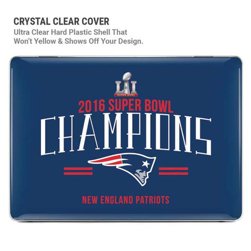 NFL 2016 Super Bowl LI Champions New England Patriots MacBook Pro 15in (2016-19) Case plus Skin