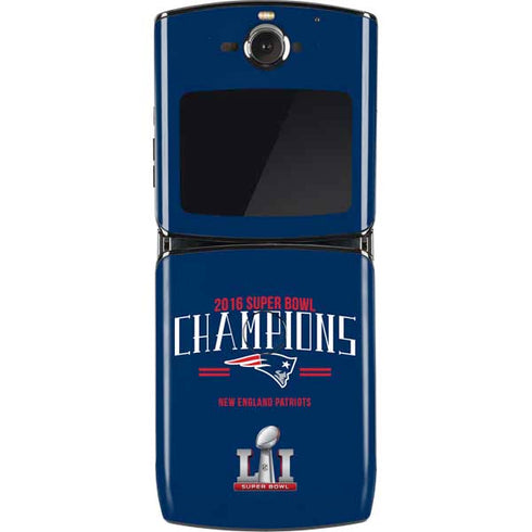 NFL 2016 Super Bowl LI Champions New England Patriots Motorola RAZR Skin