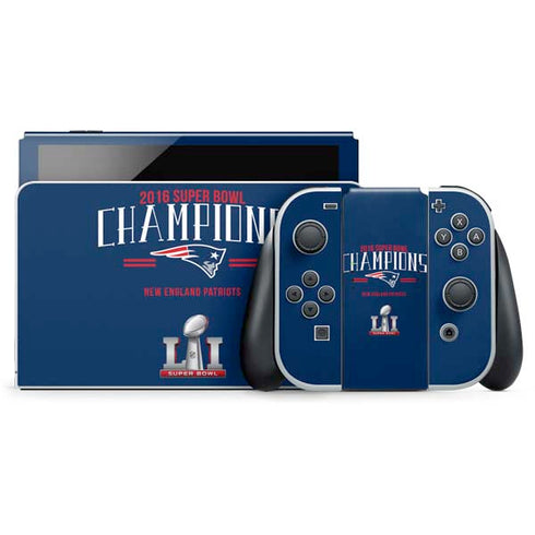 NFL 2016 Super Bowl LI Champions New England Patriots Nintendo Switch OLED (2021) Skin
