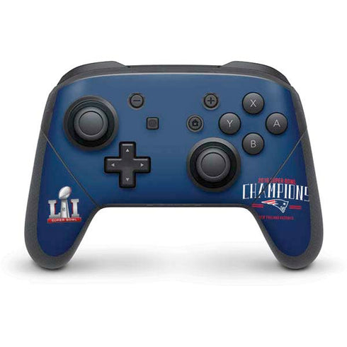 NFL 2016 Super Bowl LI Champions New England Patriots Nintendo Switch Pro Controller Skin