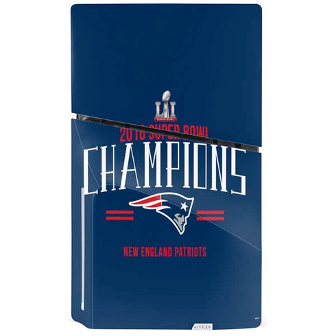 NFL 2016 Super Bowl LI Champions New England Patriots PS5 Slim Disk Bundle Skin