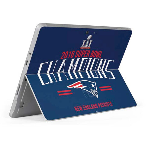 NFL 2016 Super Bowl LI Champions New England Patriots Surface Go Skin