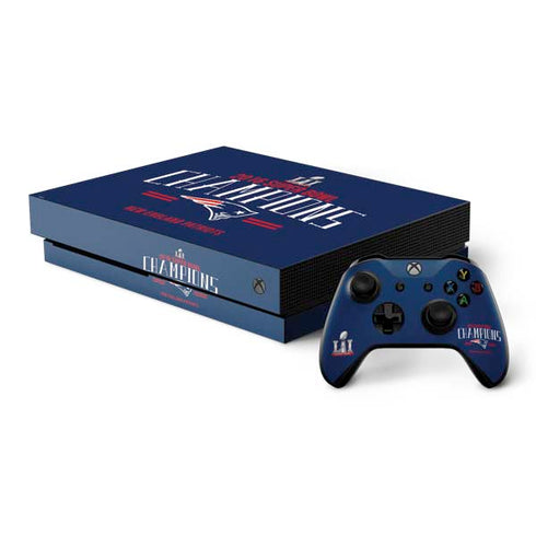 NFL 2016 Super Bowl LI Champions New England Patriots Xbox One X Bundle Skin