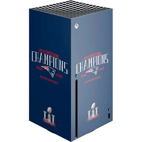 NFL 2016 Super Bowl LI Champions New England Patriots Xbox Series X Console Skin