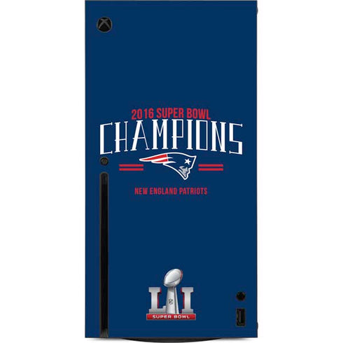 NFL 2016 Super Bowl LI Champions New England Patriots Xbox Series X Console Skin