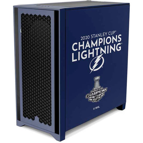 NHL 2020 Stanley Cup Champions Lightning Corsair 4000D Tempered Glass Mid-Tower ATX Case Skin