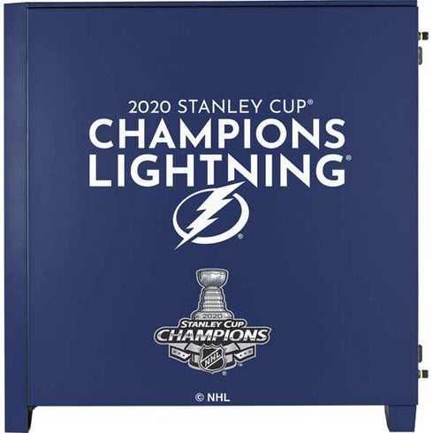 NHL 2020 Stanley Cup Champions Lightning Corsair 4000D Tempered Glass Mid-Tower ATX Case Skin